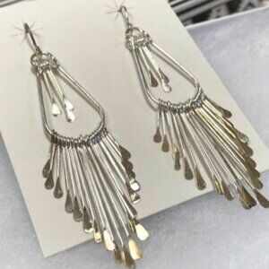 Southwest Design Silver Plated Dangle Earrings (NWOT)